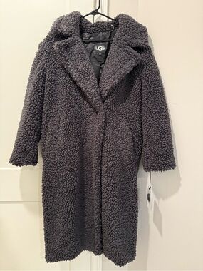 UGG Women's Dark Charcoal Teddy Coat